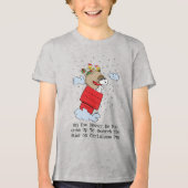 pinda's | Snoopy the Red Baron met kerstmis Tri-Blend Shirt (Voorkant)