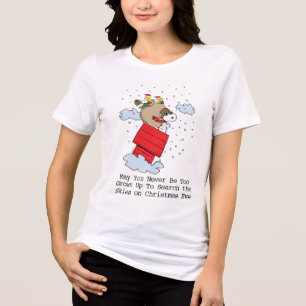 pinda's   Snoopy the Red Baron met kerstmis Tri-Blend Shirt