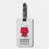 PINDA'S | Snoopy toen & nu Bagagelabel (Achterkant verticaal)