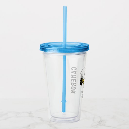 pinda's | Snoopy trompetspeler Acryl Drinkbeker (Rechts)