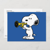 pinda's | Snoopy trompetspeler Briefkaart (Voorkant / Achterkant)