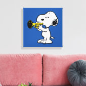 pinda's | Snoopy trompetspeler Canvas Afdruk (Insitu (Woonkamer))