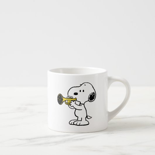 pinda's | Snoopy trompetspeler Espresso Kop (Rechts)