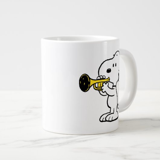pinda's | Snoopy trompetspeler Grote Koffiekop (Voorkant rechts)