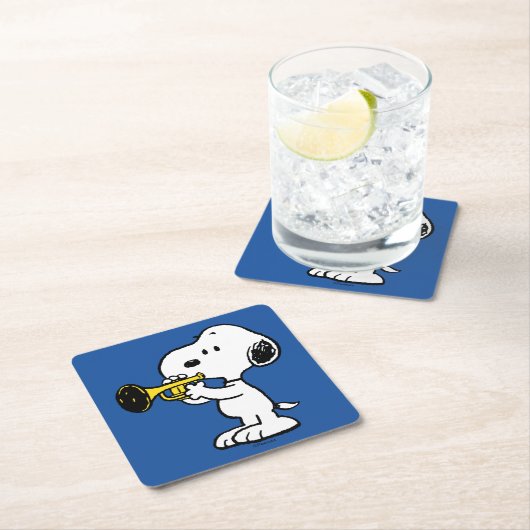 pinda's | Snoopy trompetspeler Kartonnen Onderzetters (Insitu)
