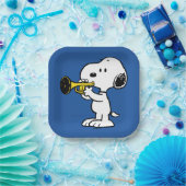 pinda's | Snoopy trompetspeler Papieren Bordje (Feest)