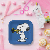 pinda's | Snoopy trompetspeler Papieren Bordje (Feest)