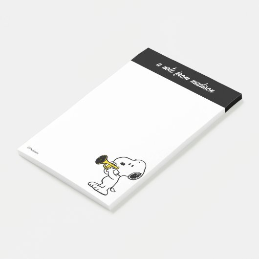 pinda's | Snoopy trompetspeler Post-it® Notes (Schuin)