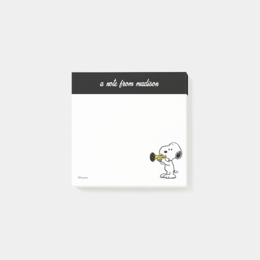 pinda's | Snoopy trompetspeler Post-it® Notes (Voorkant)