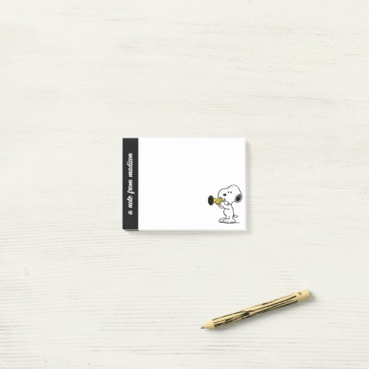 pinda's | Snoopy trompetspeler Post-it® Notes (Op bureau)
