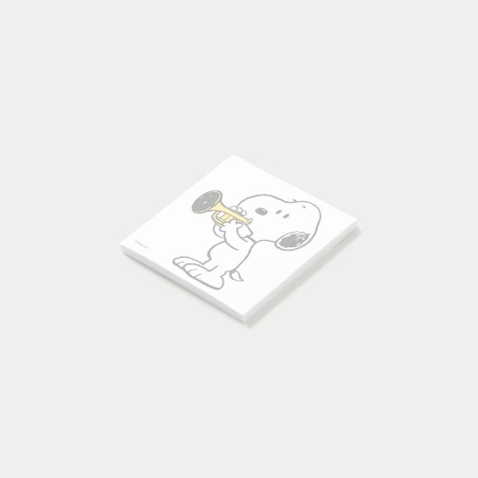 pinda's | Snoopy trompetspeler Post-it® Notes (Schuin)