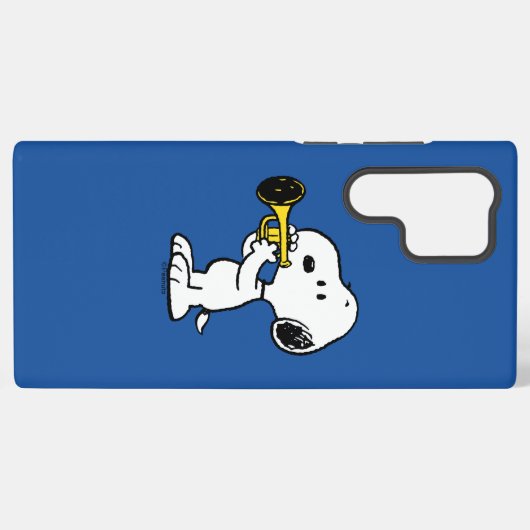 pinda's | Snoopy trompetspeler Samsung Galaxy Hoesje (Achterkant horizontaal)