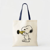 pinda's | Snoopy trompetspeler Tote Bag (Voorkant)