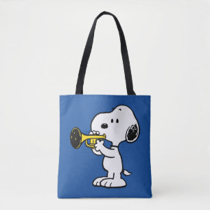 pinda's Snoopy trompetspeler Tote Bag