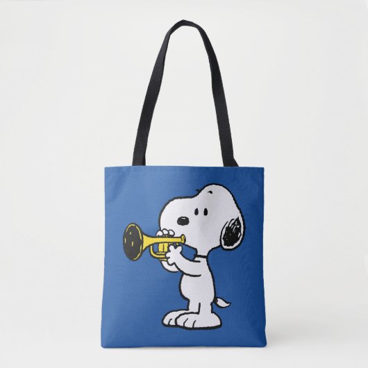 pinda's | Snoopy trompetspeler Tote Bag (Voorkant)