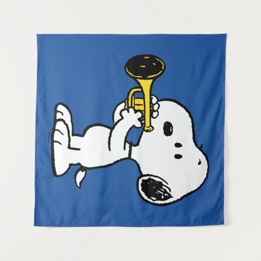 pinda's | Snoopy trompetspeler Wandkleed (Voorkant (horizontaal))
