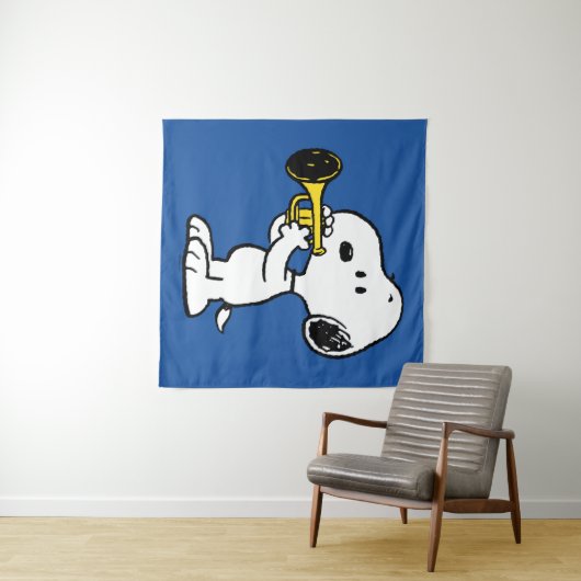 pinda's | Snoopy trompetspeler Wandkleed (In Situ (horizontaal))