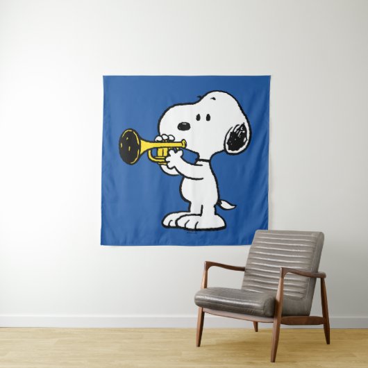pinda's | Snoopy trompetspeler Wandkleed (In situ)