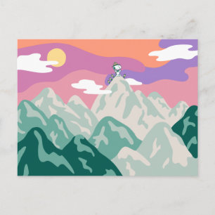 pinda's   Snoopy & Troop Hiking the Mountain Briefkaart