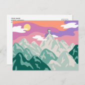 pinda's | Snoopy & Troop Hiking the Mountain Briefkaart (Voorkant / Achterkant)