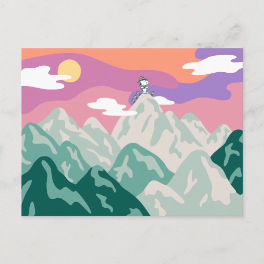 pinda's | Snoopy & Troop Hiking the Mountain Briefkaart (Voorkant)