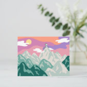 pinda's | Snoopy & Troop Hiking the Mountain Briefkaart (Staand voorkant)