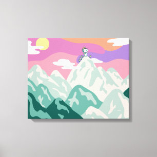 pinda's Snoopy & Troop Hiking the Mountain Canvas Afdruk