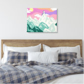 pinda's | Snoopy & Troop Hiking the Mountain Canvas Afdruk (Insitu (Slaapkamer))