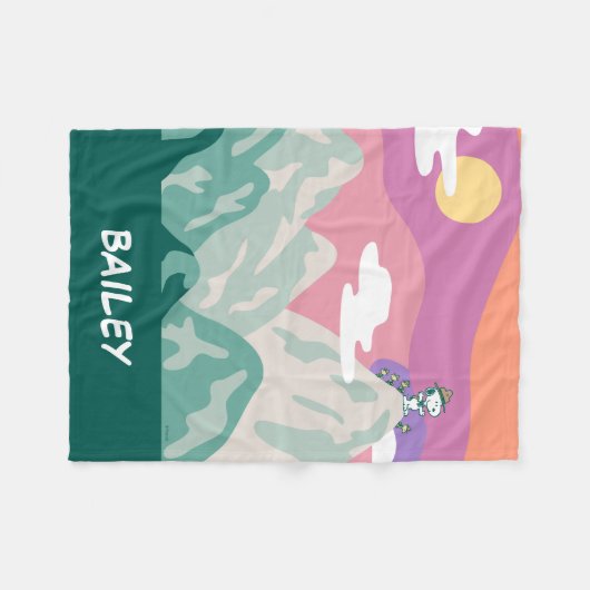 pinda's | Snoopy & Troop Hiking the Mountain Fleece Deken (Voorkant (Horizontaal))