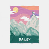 pinda's | Snoopy & Troop Hiking the Mountain Fleece Deken (Voorkant)