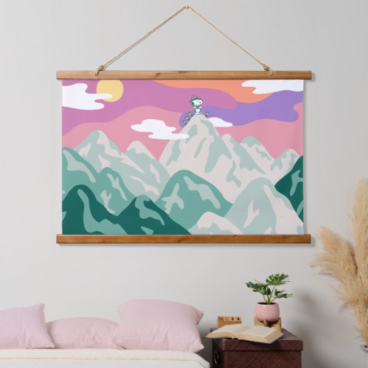 pinda's | Snoopy & Troop Hiking the Mountain Hangend Wandkleed (Slaapkamer)