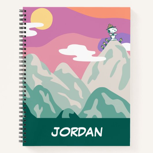 pinda's | Snoopy & Troop Hiking the Mountain Notitieboek (Voorkant)