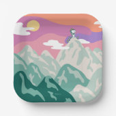 pinda's | Snoopy & Troop Hiking the Mountain Papieren Bordje (Voorkant)