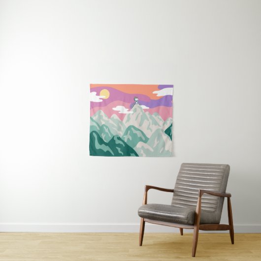 pinda's | Snoopy & Troop Hiking the Mountain Wandkleed (In Situ (horizontaal))