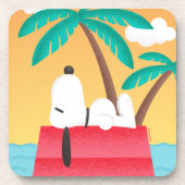 pinda's | Snoopy Tropical Deco Dreams Bier Onderzetter (Voorkant)