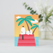 pinda's | Snoopy Tropical Deco Dreams Briefkaart (Staand voorkant)