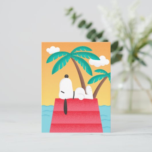 pinda's | Snoopy Tropical Deco Dreams Briefkaart (Staand voorkant)