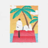 pinda's | Snoopy Tropical Deco Dreams Fleece Deken (Voorkant)