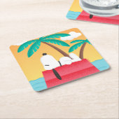 pinda's | Snoopy Tropical Deco Dreams Kartonnen Onderzetters (Schuin)