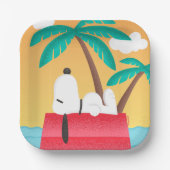 pinda's | Snoopy Tropical Deco Dreams Papieren Bordje (Voorkant)