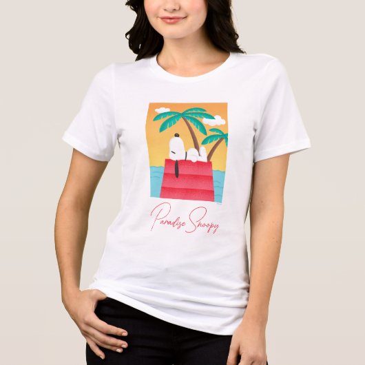 pinda's | Snoopy Tropical Deco Dreams Tri-Blend Shirt (Voorkant)