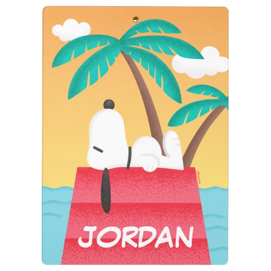 pinda's | Snoopy Tropical Deco | Jouw namen toevoe Klembord (Achterkant)