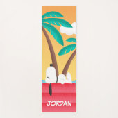 pinda's | Snoopy Tropical Deco | Jouw namen toevoe Yogamat (Voorkant)