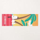 pinda's | Snoopy Tropical Deco | Jouw namen toevoe Yogamat (Voorkant (horizontaal))