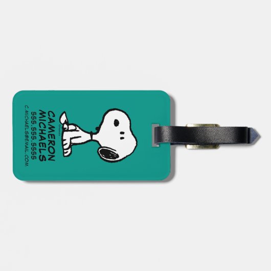 pinda's | Snoopy Turns Bagagelabel (Achterkant horizontaal)