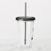 pinda's | Snoopy Turns | Jouw namen toevoegen Acryl Drinkbeker (Rechts)