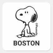 pinda's | Snoopy Turns Vierkante Sticker (Voorkant)