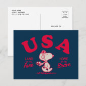 pinda's | Snoopy USA Land of the Free Briefkaart (Voorkant / Achterkant)