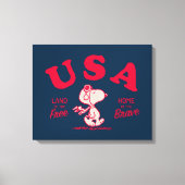 pinda's | Snoopy USA Land of the Free Canvas Afdruk (Voorkant)