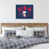 pinda's | Snoopy USA Land of the Free Canvas Afdruk (Insitu (Slaapkamer))